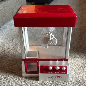 Like New Mini Claw Crane Toy Machine in Red and Silver